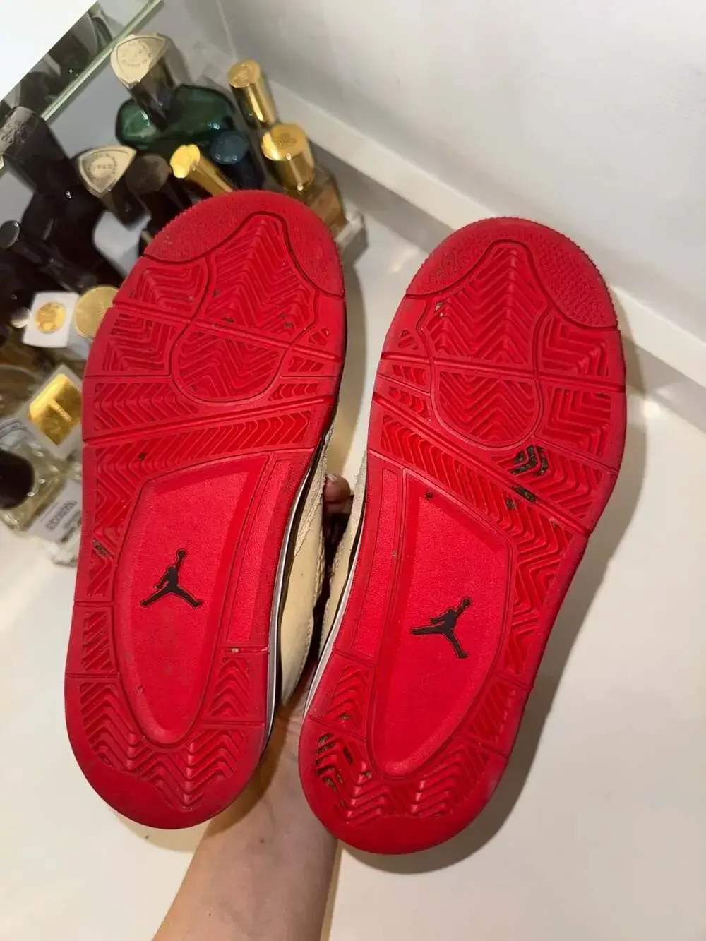 Nike Air Jordan 4 Retro Pizza GS IH2094-200 Sesame Fire Red Black